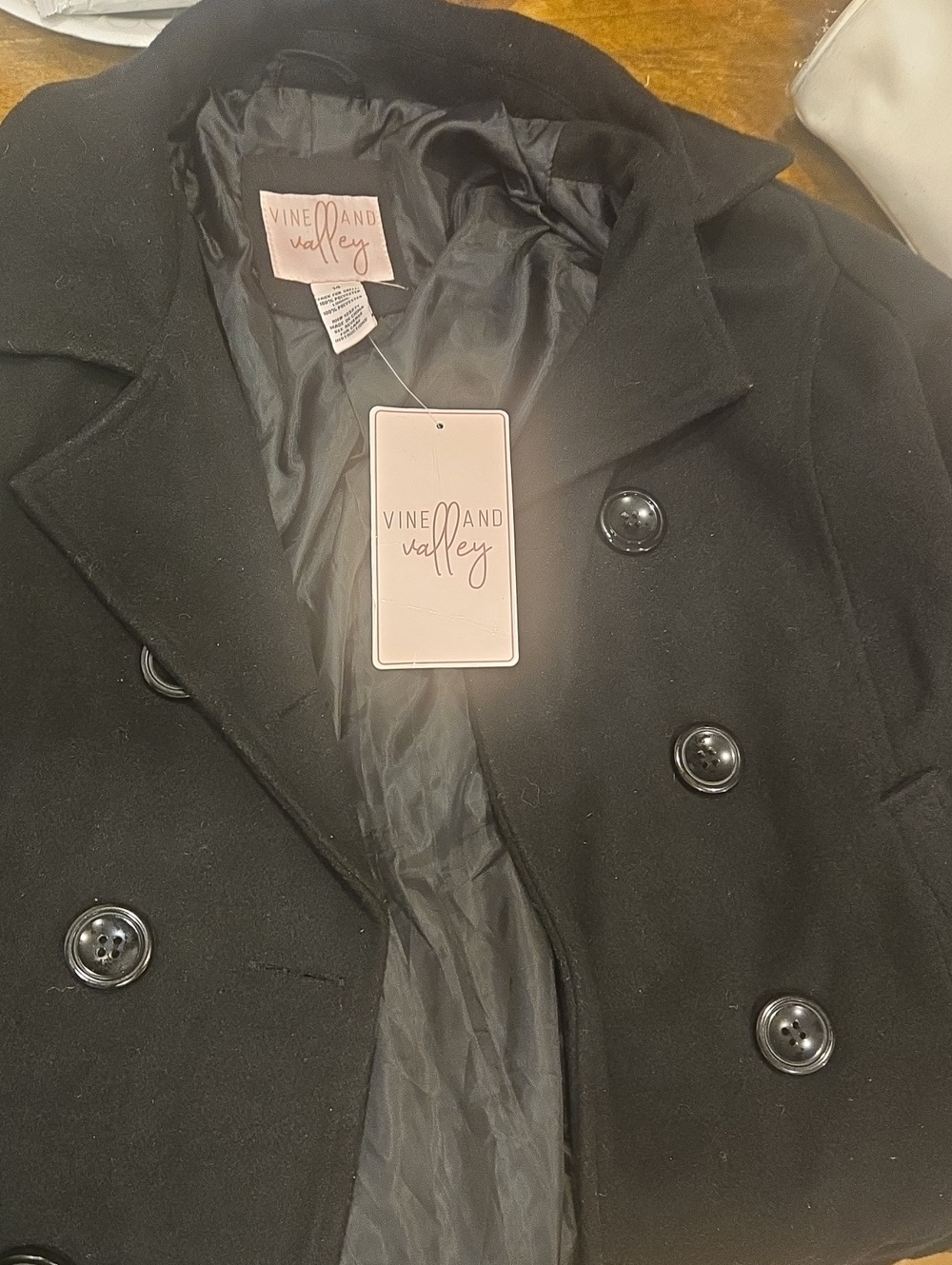 Girl's Blk Peacoat Size 14-NWT